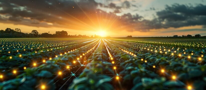 Expansive data driven precision farming network with advanced analytics satellite imagery