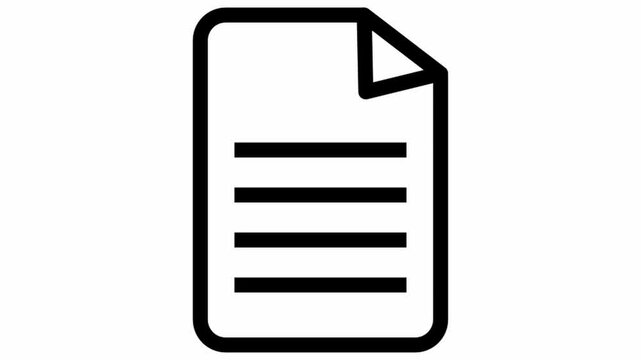 Document icon animation - icon symbol motion design