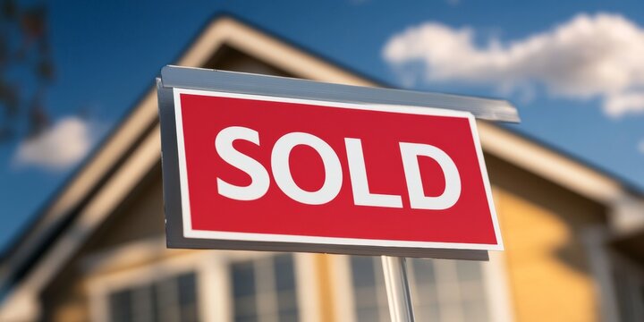 A bright "for sale" sign catches the eye of a young couple, sparking excitement and dreams of homeownership - Powered by Adobe