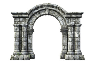 Obraz premium Ancient stone archway with intricate detailing, perfect for historical or medieval themed stock photo needs.