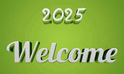 Fototapeta premium green background 2025 welcome