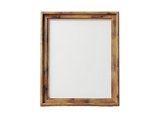 Fototapeta premium A rustic wooden picture frame with a blank space for photos or artwork, perfect for decorating homes and offices creatively.
