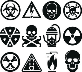 Monochrome Cosmonaut Symbol Danger Icon Vector Illustration Design Silhouette Style