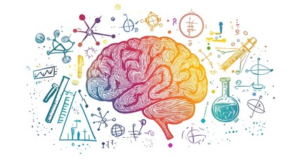 Colorful of a Creative and Analytical Brain