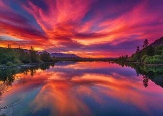 Beautiful lights over the sky