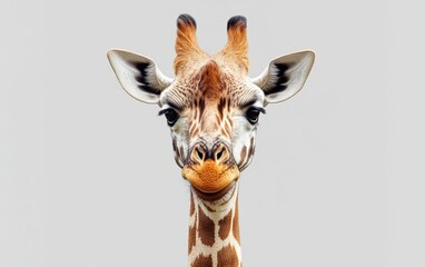 Obraz premium Animal isolated on clear gray background photo 