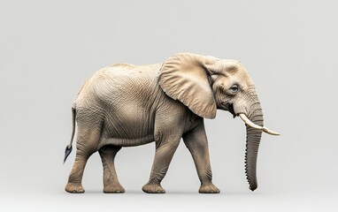 Obraz premium Animal isolated on clear gray background photo 