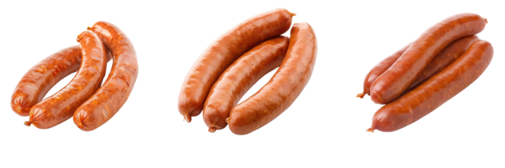 Sausage isolated on transparent background, 