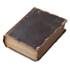 old book cover isolated on a transparent background