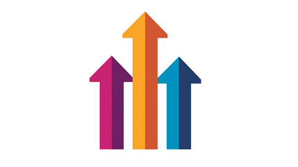 colorful upward pointing arrow logo representing growth and progress in business or personal life