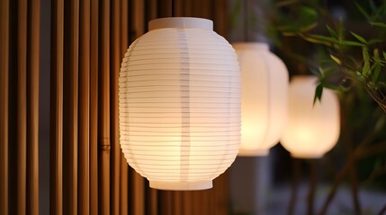 165. A classic white paper lantern with a simple design