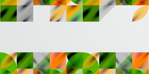 Naklejka premium Triangles, round triangles and circles techno art. Vector Illustration For Wallpaper, Banner, Background, Card, Book Illustration, landing page