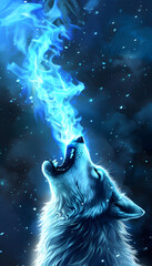 Fototapeta premium Wolf Cool Howling