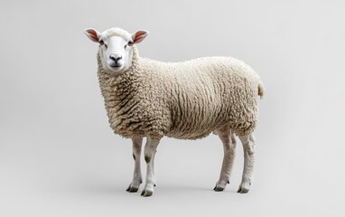 Fototapeta premium Village animal isolated on clear gray background photo