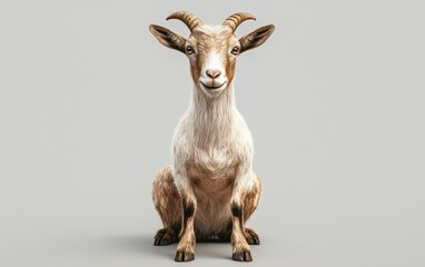 Village animal isolated on clear gray background photo