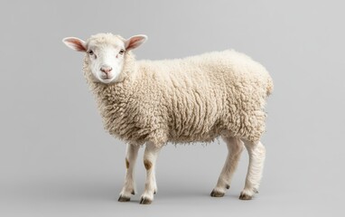 Fototapeta premium Village animal isolated on clear gray background photo