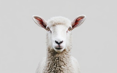 Fototapeta premium Village animal isolated on clear gray background photo