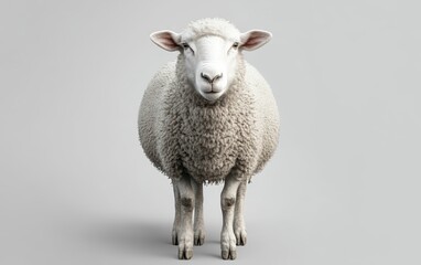 Fototapeta premium Village animal isolated on clear gray background photo