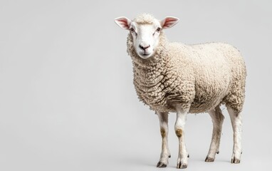Fototapeta premium Village animal isolated on clear gray background photo