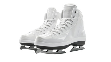 Modern ice skates on transparent background