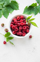 Fresh organic ripe raspberry