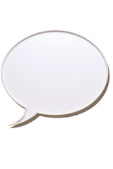 Empty speech bubble for dialogue or conversation graphic design.