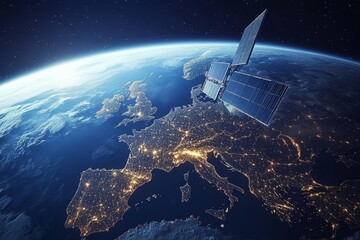 Telecommunication satellite in low earth orbit providing global internet and high speed data access