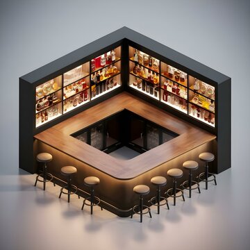 3d isometric bar