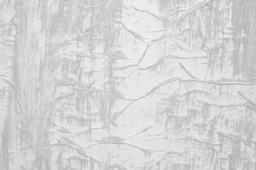 Fototapeta premium Gray color on white crumpled and creased paper poster texture background