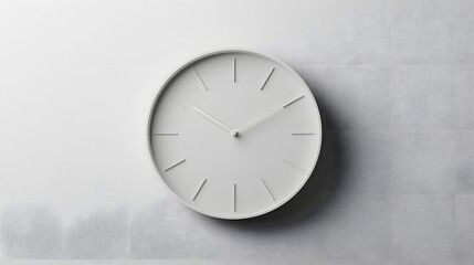 108. A minimalist white clock with a clean face