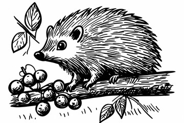 Cute hedgehog coloring page for kids, ideal for creative learning fun.