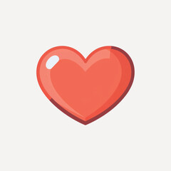 Red heart emoji vector illustration