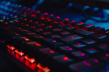 Obraz premium closeup shot of computer keyboard