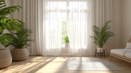 living room interior mock up, modern furniture and trendy home accessories, modern living room with furniture.