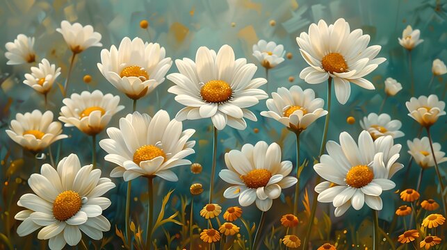 Close-up of decorative daisies. Gerbera flowers.