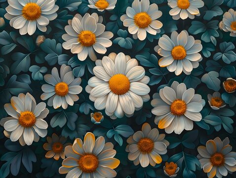 Close-up of decorative daisies. Gerbera flowers.