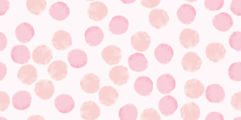 Abstract seamless pattern, background with beige and pink watercolor shapes and stains. Repeating vector design element for print