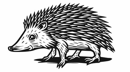 Cute hedgehog coloring page for kids, ideal for creative learning fun.