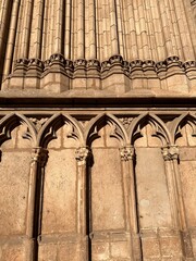 detail of the facade of a church
