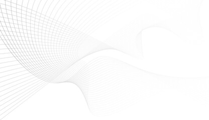 Abstract white minimalistic striped background. Modern futuristic concept with infinity lines. Technology digital design.