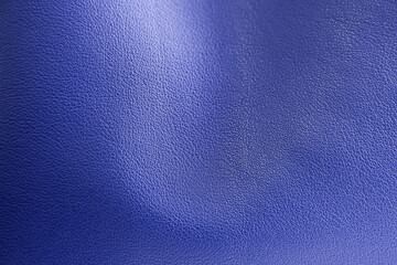 Blue leather, closeup view of material texture