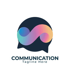 Communication, connect the world concept design, creative community logo designs.