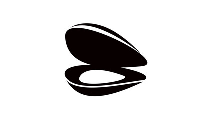 oyster emblem, black isolated silhouette