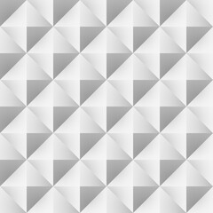 Obraz premium Modern rhombus decorative background. Elegant seamless geometric pattern. White and gray repeatable relief ceramic 3d texture