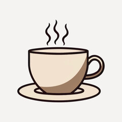 Steaming coffee cup illustration