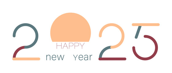 2025 new year logo.New business goal strategy concept. 2025 goal planning business concept