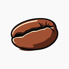 Detailed coffee bean illustration