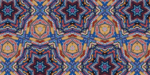 Abstract Kaleidoscope Geometry Psychedelic Art Pattern Background Wallpaper