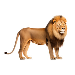 Obraz premium Majestic Lion Standing Proudly On A Transparent Background