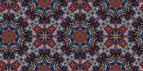 Abstract Kaleidoscope Geometry Psychedelic Art Pattern Background Wallpaper